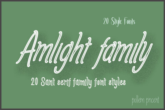 Amlight Family: A Handwritten Font for Editorial Elegance