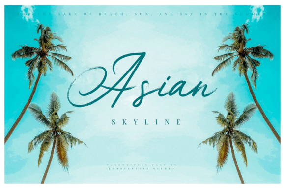 Asian Skyline: A Cursive Font for Crafters and Creators