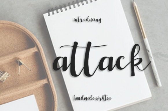 Attack: A Whimsical Script Font for Editorial Charm