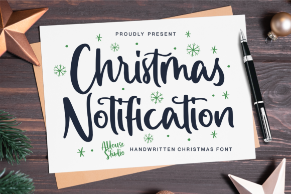Christmas Notification: A Charming Handwritten Font for Web Design