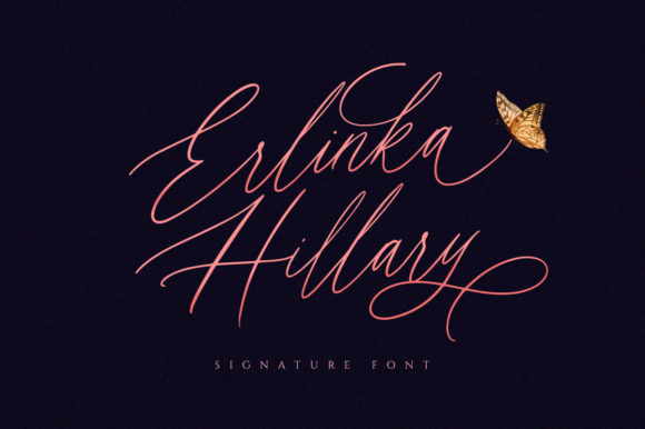 Erlinka Hillary: A Handwritten Script Font for Engaging Visuals