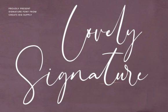 Lovely Signature: A Charming and Elegant Typeface