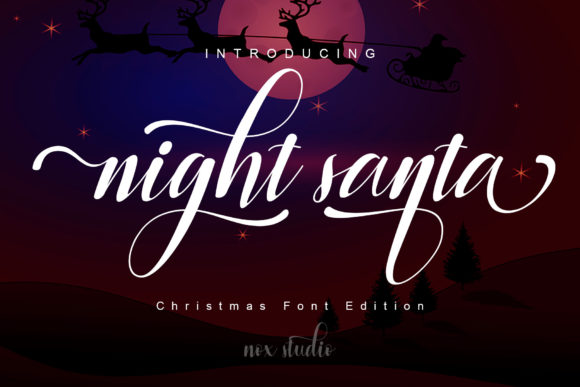 Night Santa: A Dazzling Handwritten Font for Web Design